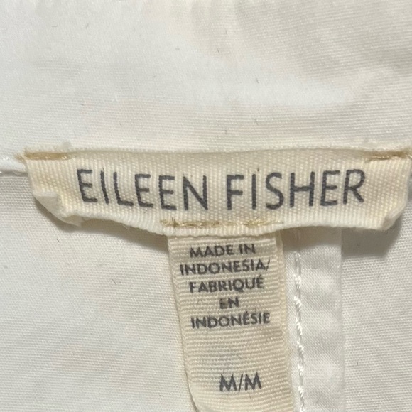 EUC Eileen Fisher White Notch Collar Jacket Sz M - Picture 7 of 8